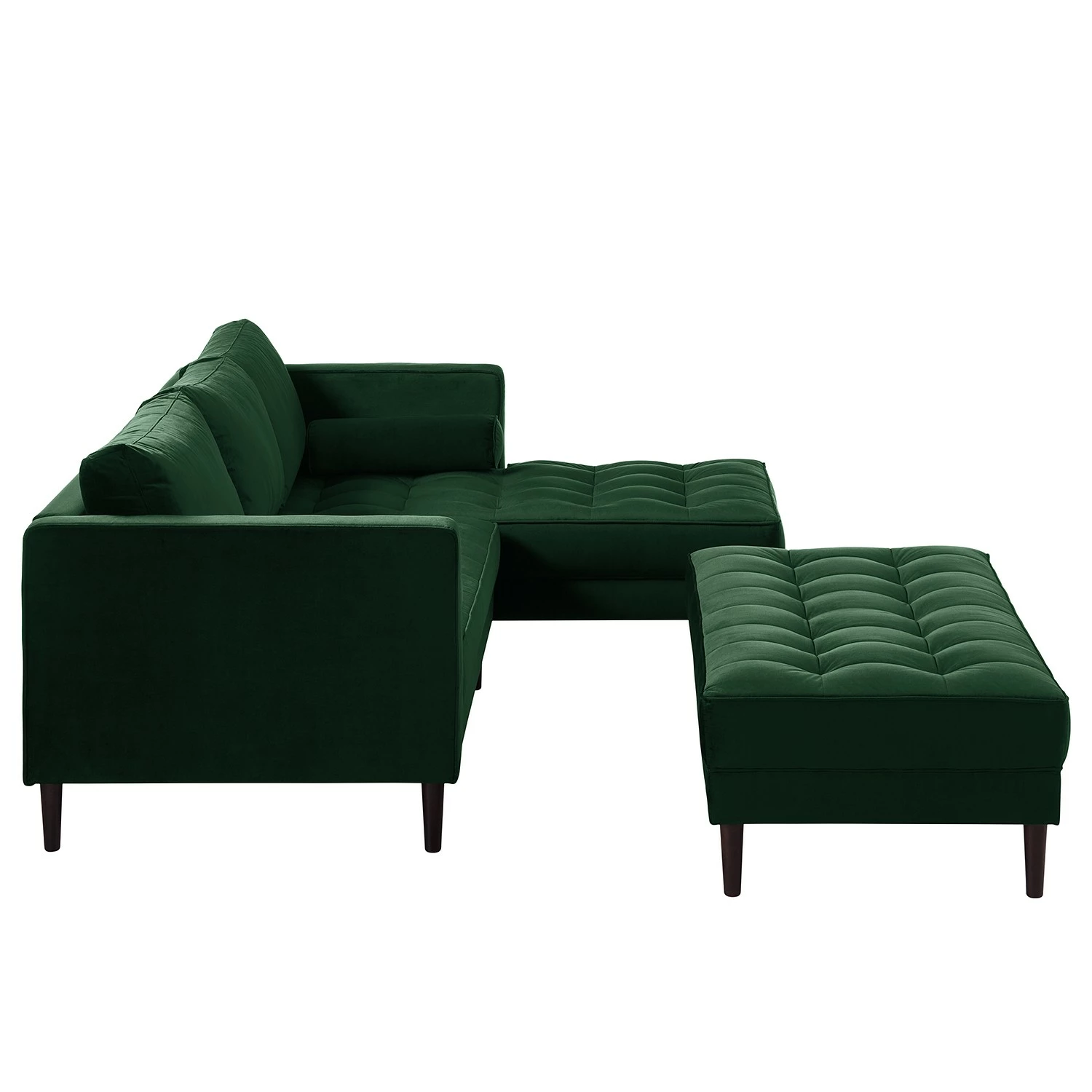 Eva Padberg Collection Ecksofa LAONA - Samt Pauno: Dunkelgrün - Longchair davorstehend rechts - Mit Hocker 7 Eva Padberg Collection Ecksofa LAONA - Samt Pauno: Dunkelgrün - Longchair davorstehend rechts - Mit Hocker – Bild 7