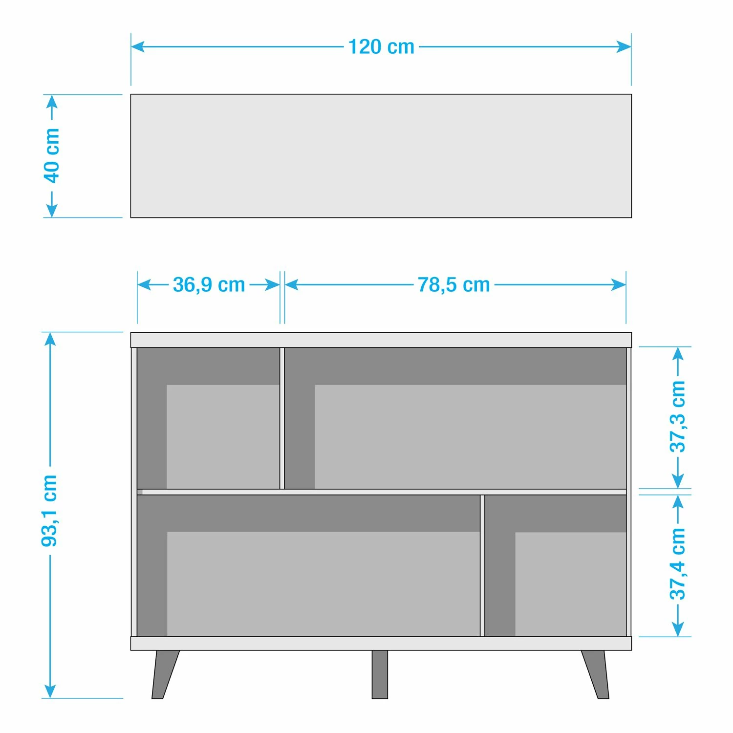 Germania Regal Neston I - Matt Weiß / Eiche Sanremo Dekor 5 Germania Regal Neston I - Matt Weiß / Eiche Sanremo Dekor – Bild 5