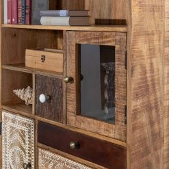 Ars manufacti Regal Curenna I - Mango teilmassiv - Mango / Braun -WOHNZIMMERMÖBEL Verkäufe 1000040374 220127 130020000030 DETAILS P000000001000040374