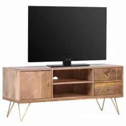 Ars manufacti TV-Lowboard Argallo - Mango massiv / Metall - Mango / Gold