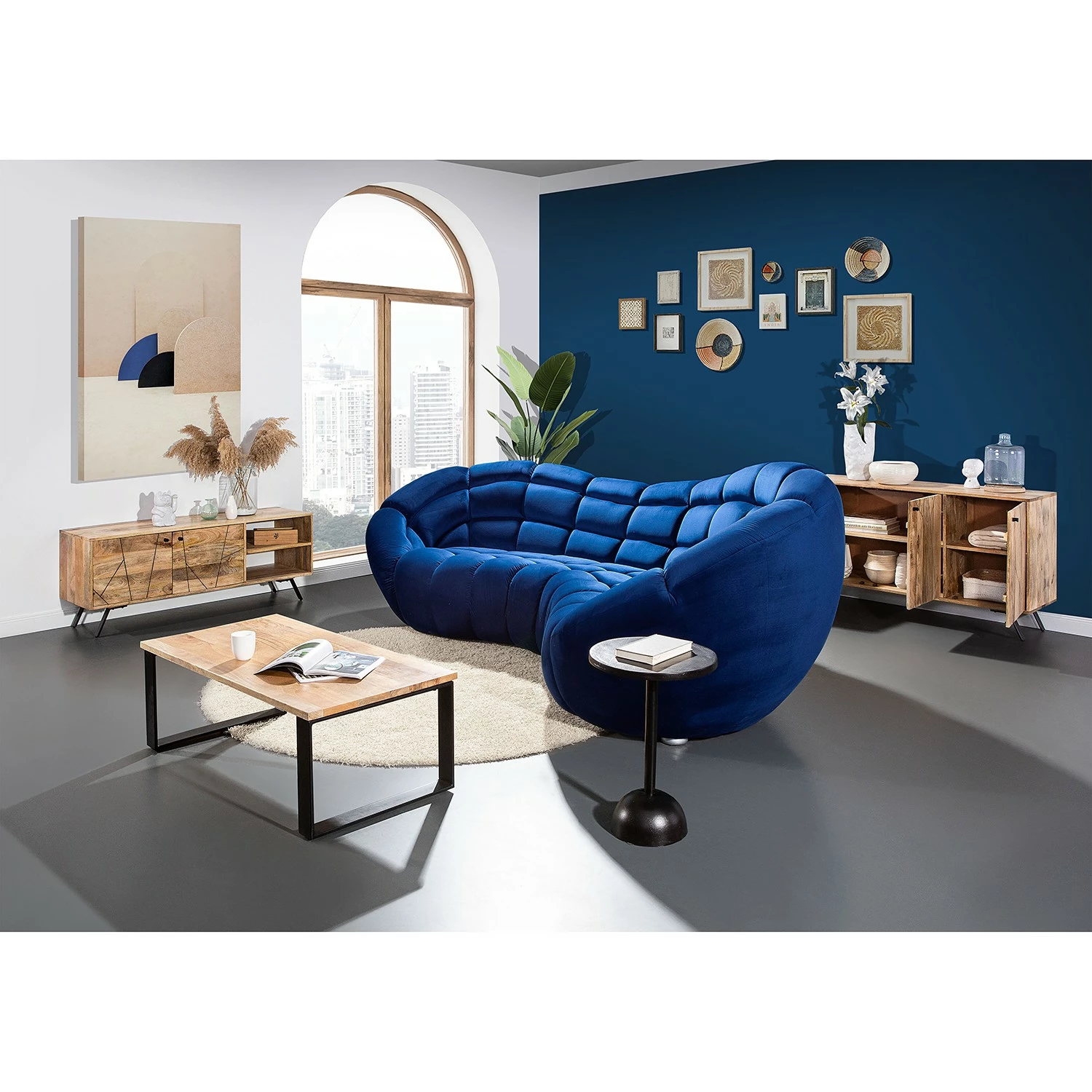 Jack & Alice Bigsofa Blair - Microfaser Blau 3 Jack & Alice Bigsofa Blair - Microfaser Blau – Bild 3