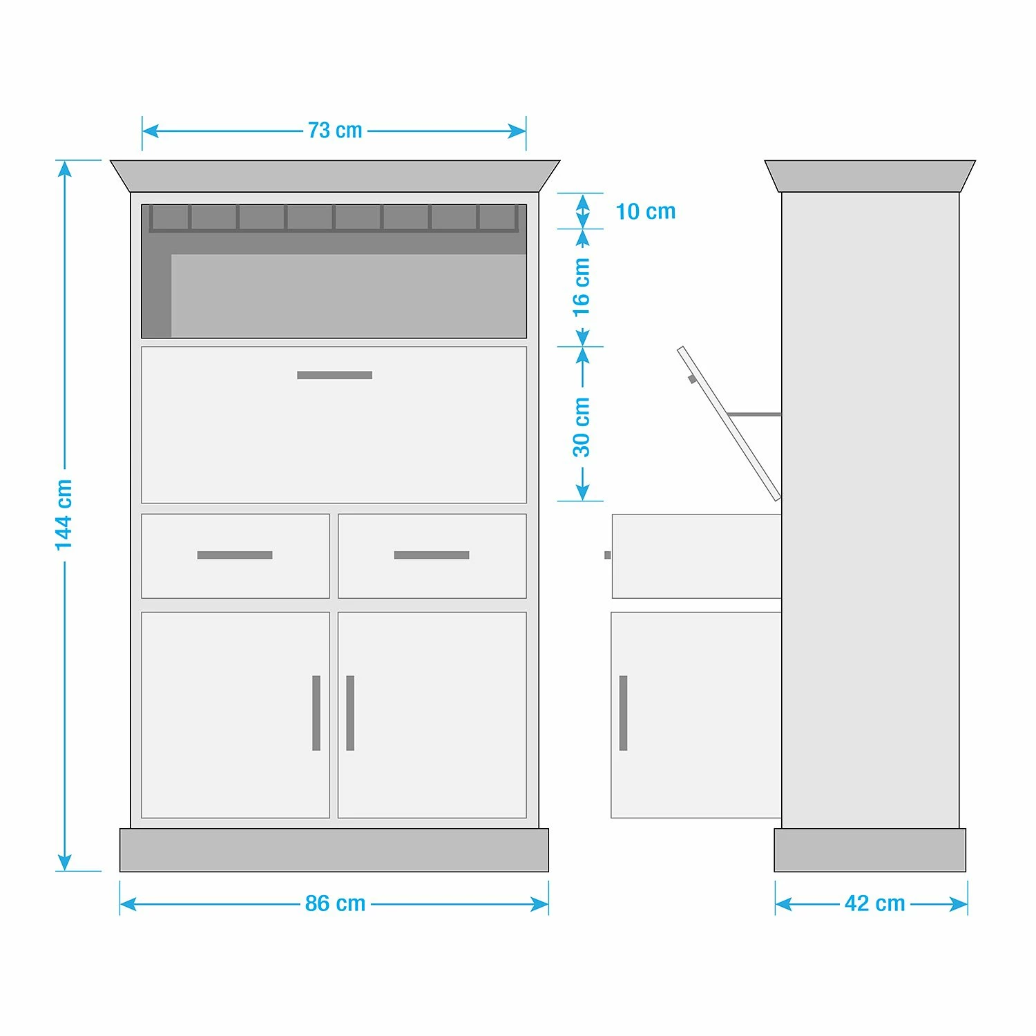 Ars manufacti Weinschrank Hunter - Mango massiv / Metall - Mango / Blaugrau 10 Ars manufacti Weinschrank Hunter - Mango massiv / Metall - Mango / Blaugrau – Bild 10