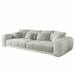 Loftscape Bigsofa Pesaro Kunstleder / Webstoff - Weiß / Beige