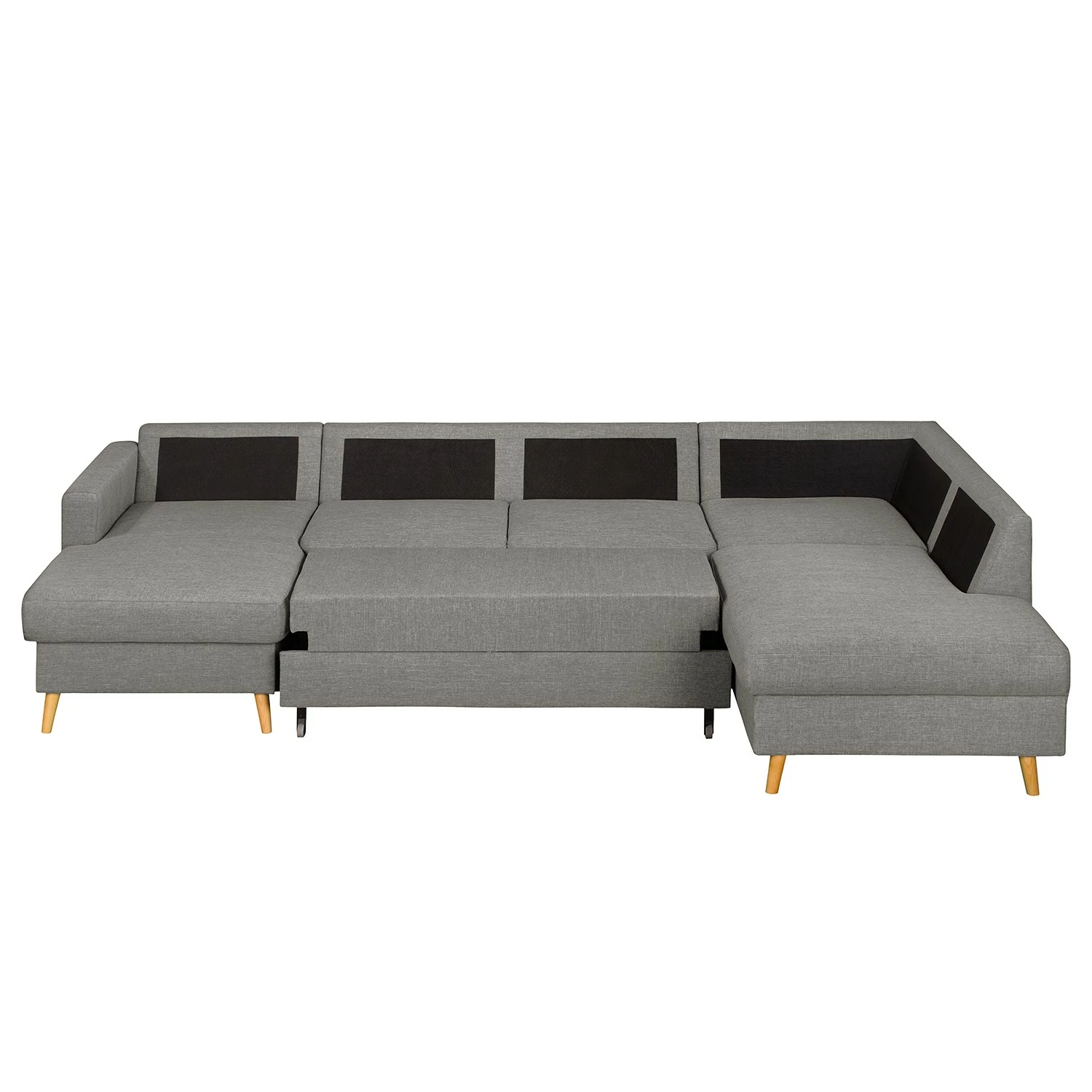 Mørteens Wohnlandschaft Sola Flachgewebe - Grau - Longchair davorstehend links / Ottomane rechts - Mit Schlaffunktion 5 Mørteens Wohnlandschaft Sola Flachgewebe - Grau - Longchair davorstehend links / Ottomane rechts - Mit Schlaffunktion – Bild 5