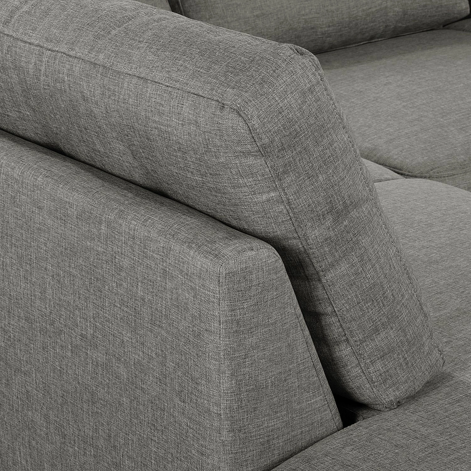 Mørteens Wohnlandschaft Sola Flachgewebe - Grau - Longchair davorstehend links / Ottomane rechts - Mit Schlaffunktion 15 Mørteens Wohnlandschaft Sola Flachgewebe - Grau - Longchair davorstehend links / Ottomane rechts - Mit Schlaffunktion – Bild 15