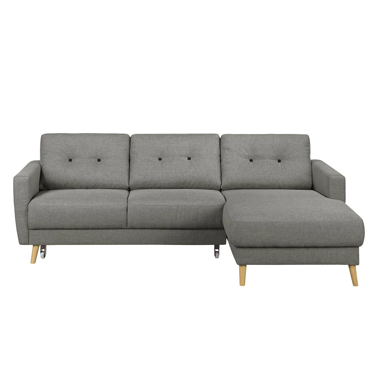 Mørteens Ecksofa Sola Flachgewebe - Grau - Longchair davorstehend rechts - Mit Schlaffunktion 4 Mørteens Ecksofa Sola Flachgewebe - Grau - Longchair davorstehend rechts - Mit Schlaffunktion – Bild 4