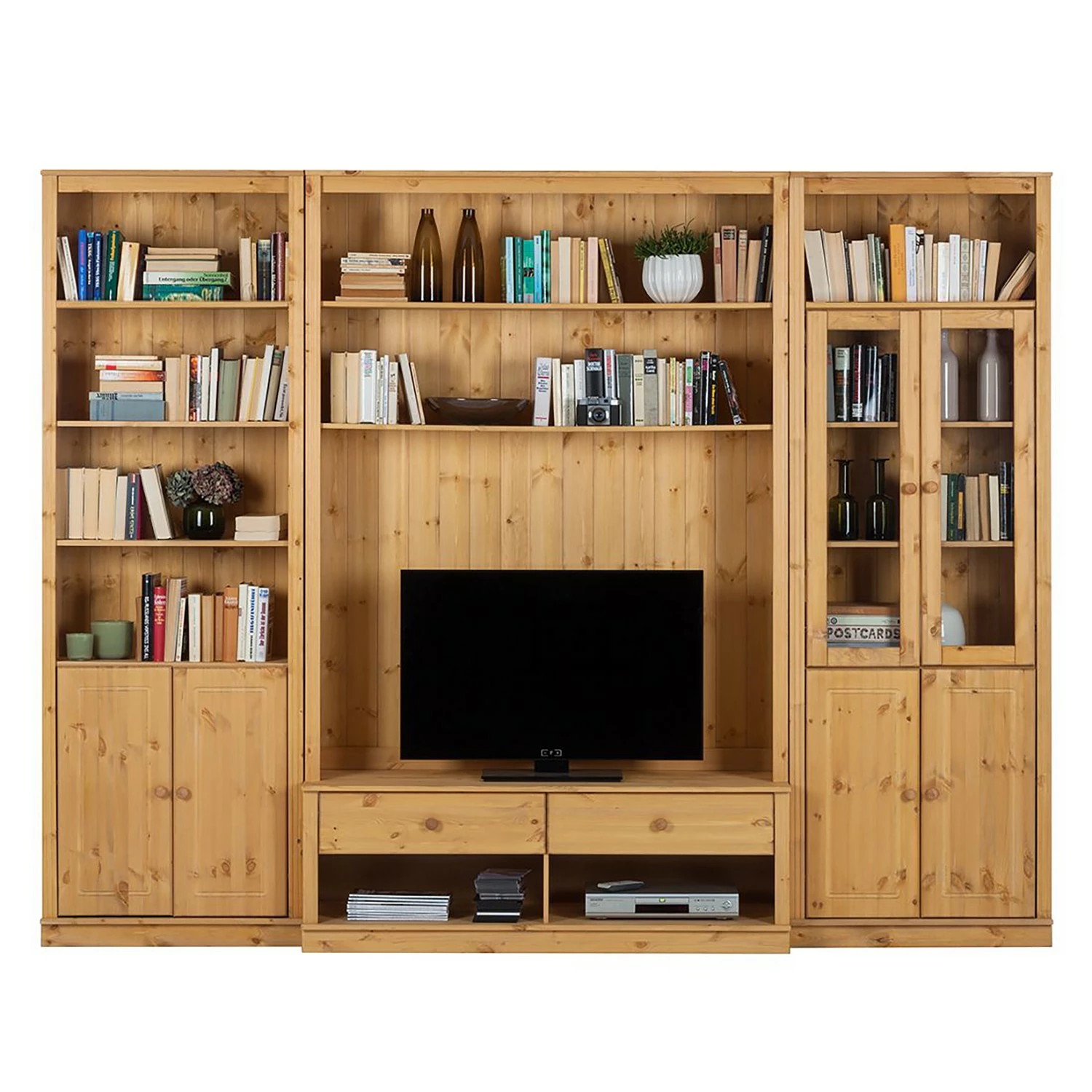 Maison Belfort Wohnwand Lillehammer III (3-teilig) - Kiefer massiv - Kiefer Natur 1 Maison Belfort Wohnwand Lillehammer III (3-teilig) - Kiefer massiv - Kiefer Natur