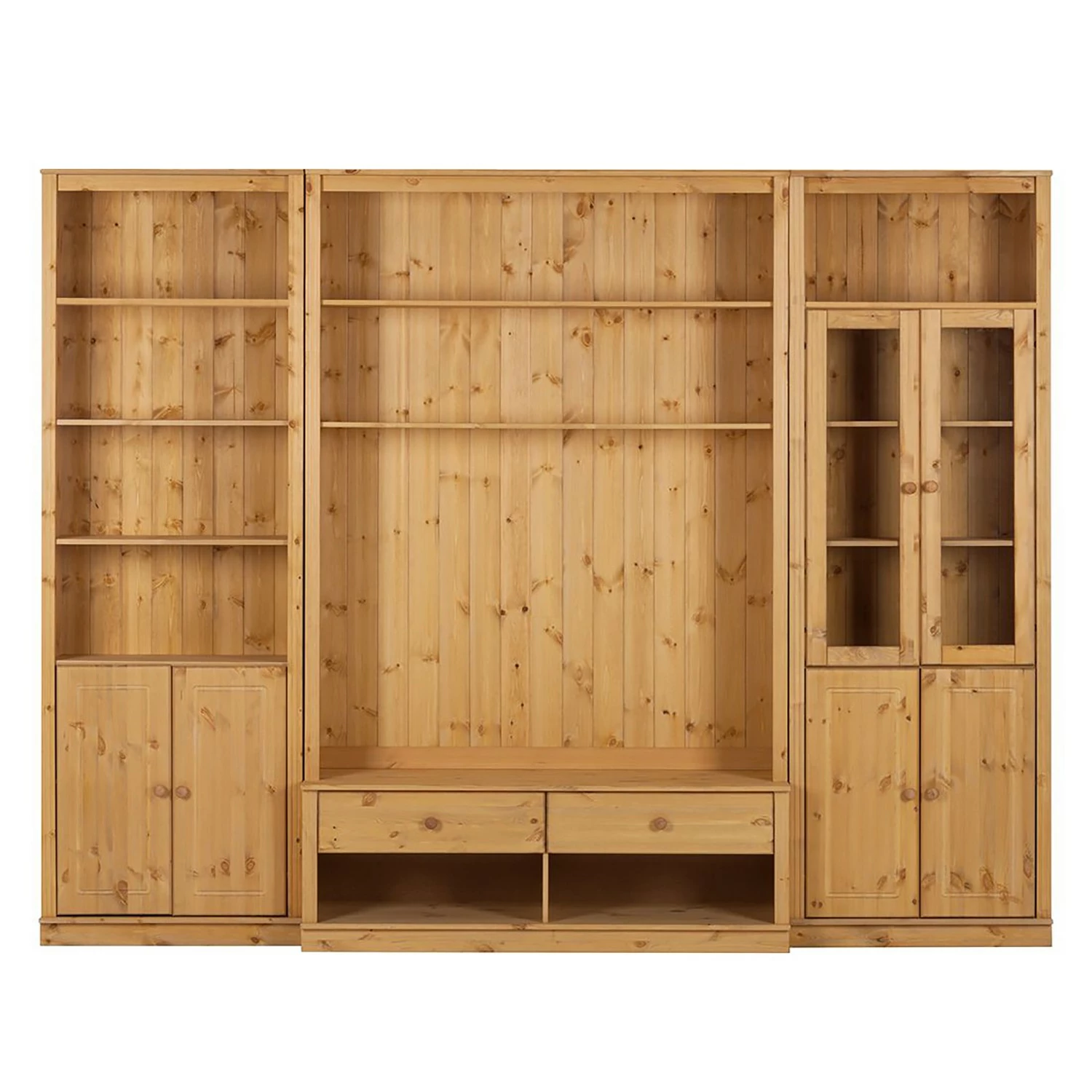 Maison Belfort Wohnwand Lillehammer III (3-teilig) - Kiefer massiv - Kiefer Natur 9 Maison Belfort Wohnwand Lillehammer III (3-teilig) - Kiefer massiv - Kiefer Natur – Bild 9