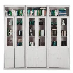 Maison Belfort Bücherwand Lillehammer III - Kiefer massiv - Kiefer Weiß