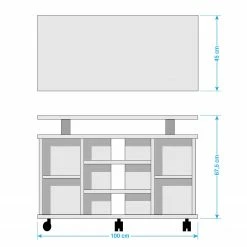 Maja Möbel TV-Rack Eutin - Eiche Sonoma Dekor -WOHNZIMMERMÖBEL Verkäufe 1000057740 180809 08521607 GALLERYIMAGES P000000001000057740