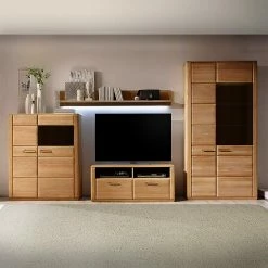 Naturoo Wohnwand Structura V (4-teilig) - Eiche Bianco teilmassiv -WOHNZIMMERMÖBEL Verkäufe 1000063952 200811 13512200220 MOOD DETAILS P000000001000063952 mood