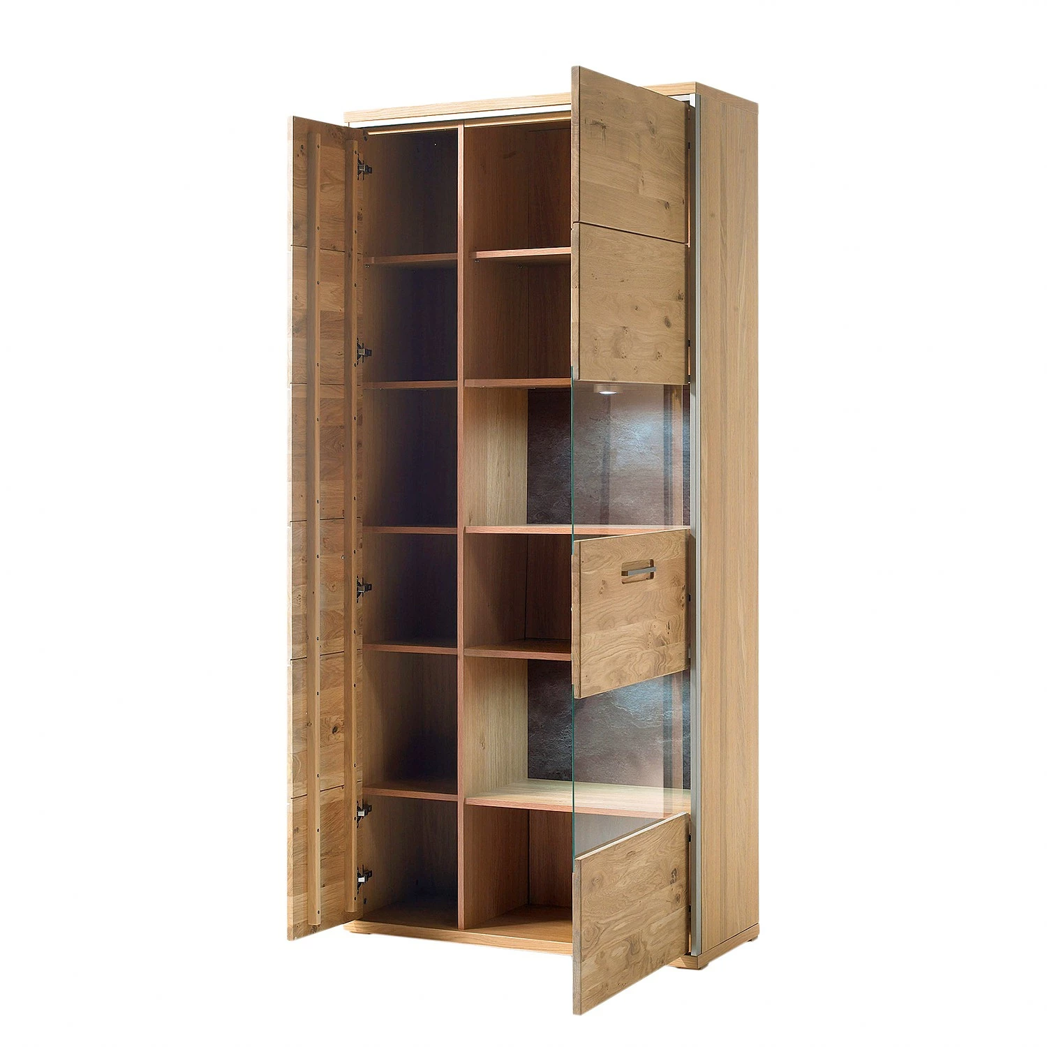 Ars Natura Wohnwand Lopburi II (4-teilig) - Eiche Bianco teilmassiv - Eiche Bianco / Schiefer 7 Ars Natura Wohnwand Lopburi II (4-teilig) - Eiche Bianco teilmassiv - Eiche Bianco / Schiefer – Bild 7