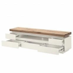Fredriks TV-Lowboard Roble III - Inkl. Beleuchtung - Eiche / Matt Weiß -WOHNZIMMERMÖBEL Verkäufe 1000064531 200811 13575500708 DETAILS P000000001000064531