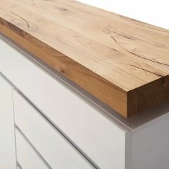 Fredriks Sideboard Roble I - Inkl. Beleuchtung - Eiche / Matt Weiß -WOHNZIMMERMÖBEL Verkäufe 1000064532 200811 13580700720 DETAILS P000000001000064532