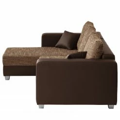 Fredriks Ecksofa Dublin II - (mit Schlaffunktion / beidseitig montierbar) - Kunstleder/Strukturstoff - Dunkelbraun / Braun -WOHNZIMMERMÖBEL Verkäufe 1000073166 210614 18404300614 DETAILS P000000001000073166