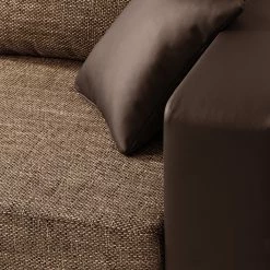Fredriks Ecksofa Dublin II - (mit Schlaffunktion / beidseitig montierbar) - Kunstleder/Strukturstoff - Dunkelbraun / Braun -WOHNZIMMERMÖBEL Verkäufe 1000073166 210614 18404300625 DETAILS P000000001000073166