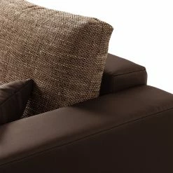 Fredriks Ecksofa Dublin II - (mit Schlaffunktion / beidseitig montierbar) - Kunstleder/Strukturstoff - Dunkelbraun / Braun -WOHNZIMMERMÖBEL Verkäufe 1000073166 210614 18404300629 DETAILS P000000001000073166