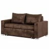 Mooved Schlafsofa Latina Antiklederoptik - Dunkelbraun - Breite: 170 cm