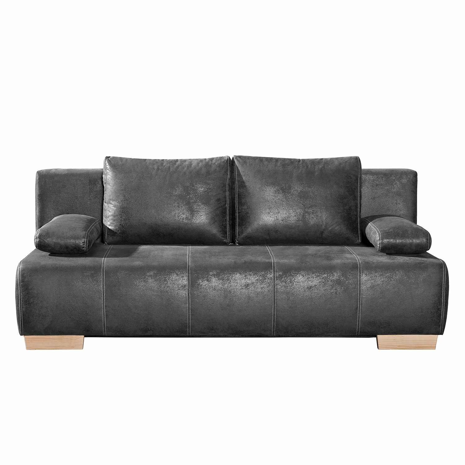 Ars Natura Schlafsofa Ayban Antiklederlook - Anthrazit 4 Ars Natura Schlafsofa Ayban Antiklederlook - Anthrazit – Bild 4