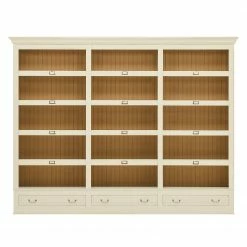 Maison Belfort Regalwand Azjana - Pinie Weiß / Pinie Honig - Ohne Leiter