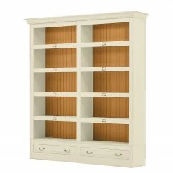 Maison Belfort Bücherregal Azjana I - Pinie Weiß / Pinie Honig