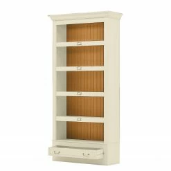 Maison Belfort Bücherregal Azjana II - Pinie Weiß / Pinie Honig