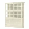 Maison Belfort Vitrinenschrank Azjana - Pinie weiß lackiert