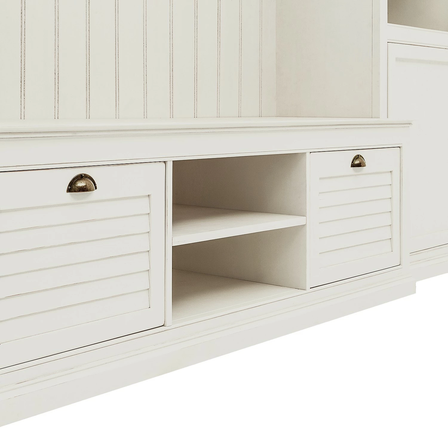 Ridgevalley TV-Wand Sollerön II - Pinie Weiß / Messing 6 Ridgevalley TV-Wand Sollerön II - Pinie Weiß / Messing – Bild 6