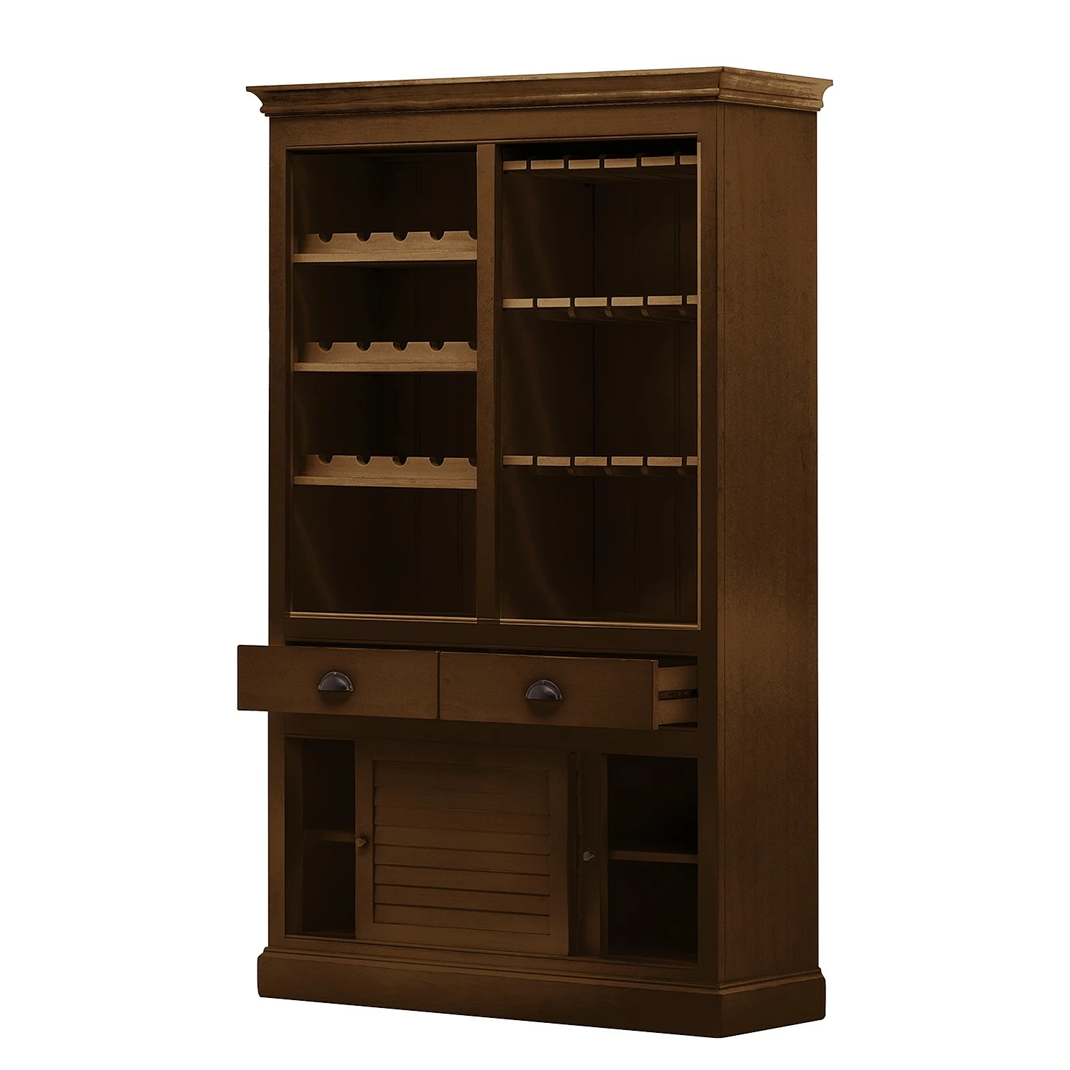 Ridgevalley Weinregal Sollerön I - Pinie Braun / Schwarz 2 Ridgevalley Weinregal Sollerön I - Pinie Braun / Schwarz – Bild 2