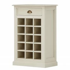 Ridgevalley Weinregal Sollerön II - Pinie Weiß / Messing