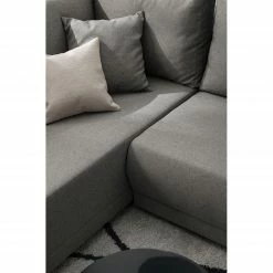 Fredriks Wohnlandschaft Togari - (mit Schlaffunktion) - Flachgewebe - Webstoff Sogol: Dunkelgrau - Longchair davorstehend rechts / Ottomane links -WOHNZIMMERMÖBEL Verkäufe 1000085421 201130 15533300206 DETAILS P000000001000085421