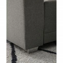 Fredriks Wohnlandschaft Togari - (mit Schlaffunktion) - Flachgewebe - Webstoff Sogol: Dunkelgrau - Longchair davorstehend rechts / Ottomane links -WOHNZIMMERMÖBEL Verkäufe 1000085421 201130 15533300207 DETAILS P000000001000085421