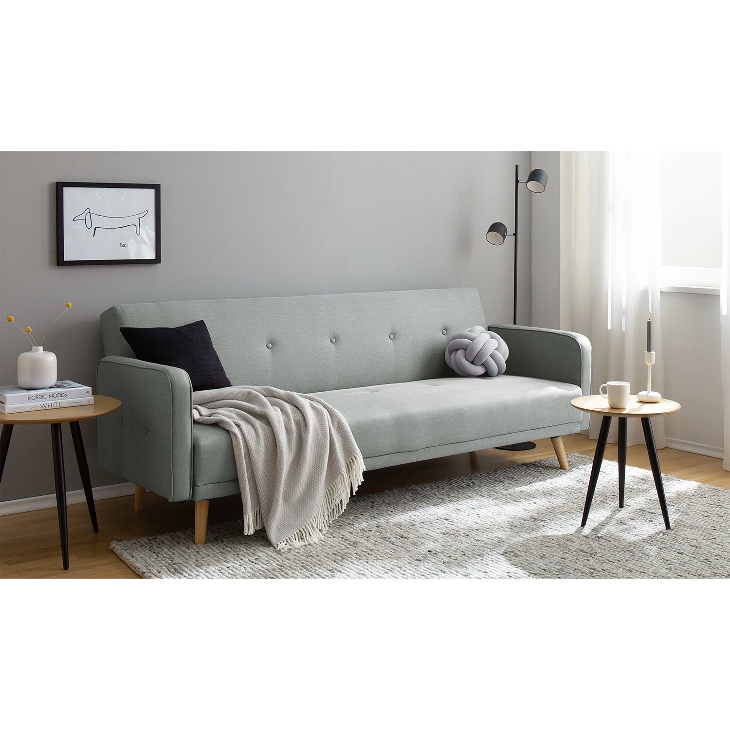 Mørteens Schlafsofa Daru I Webstoff - Webstoff Nims: Hellgrau 2 Mørteens Schlafsofa Daru I Webstoff - Webstoff Nims: Hellgrau – Bild 2