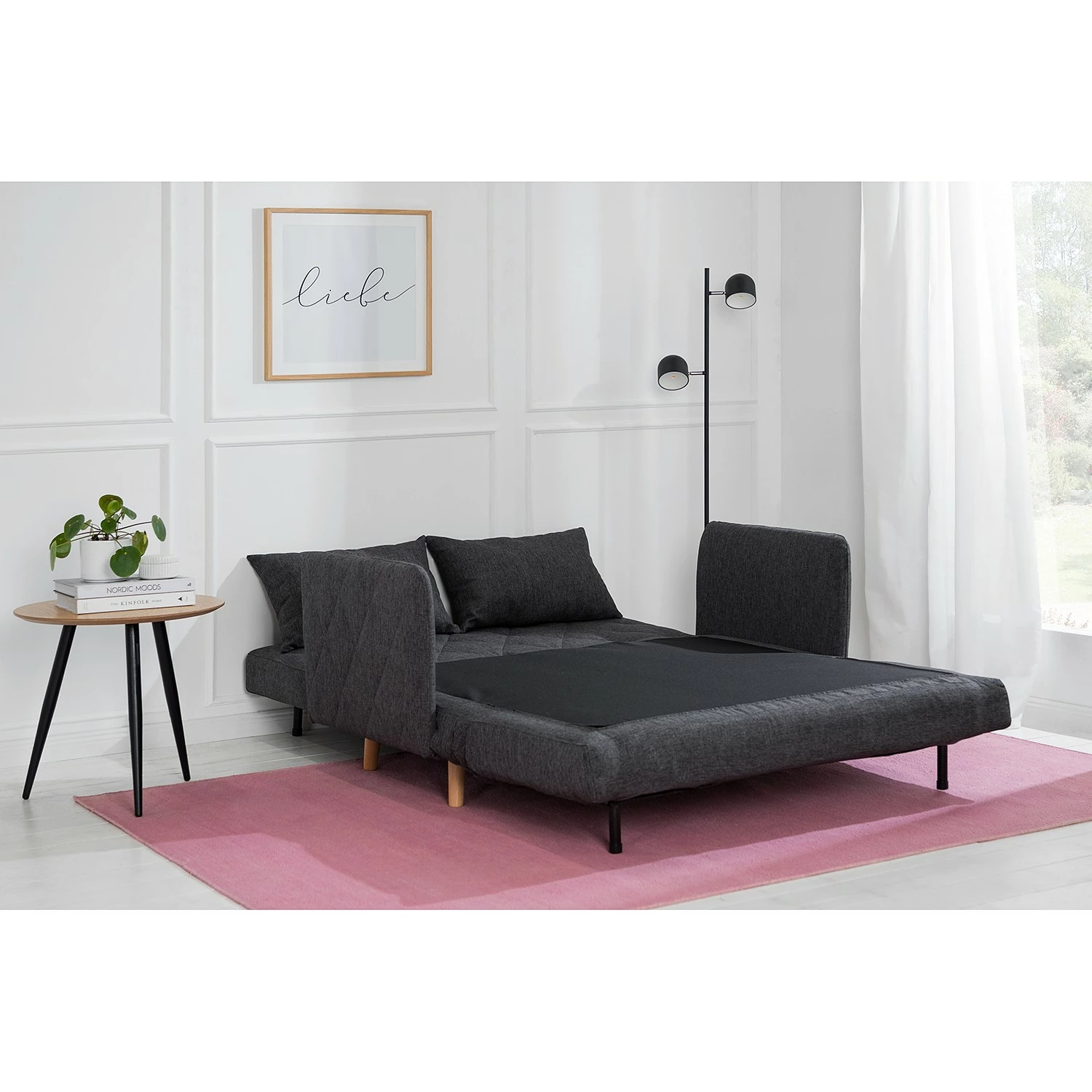 Mørteens Schlafsofa Morten - Webstoff Nims: Dunkelgrau 3 Mørteens Schlafsofa Morten - Webstoff Nims: Dunkelgrau – Bild 3