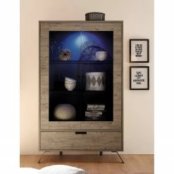 LC Spa Vitrinenschrank Palma - Eiche Dekor -WOHNZIMMERMÖBEL Verkäufe 1000091538 201029 08215800070 MOOD DETAILS P000000001000091538 mood