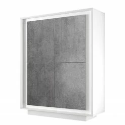 LC Spa Highboard Forenza - Beton Dekor / Weiß