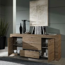 LC Spa Sideboard Milano LC - Eiche Dunkel Dekor -WOHNZIMMERMÖBEL Verkäufe 1000091587 201029 08262300142 MOOD DETAILS P000000001000091587 mood