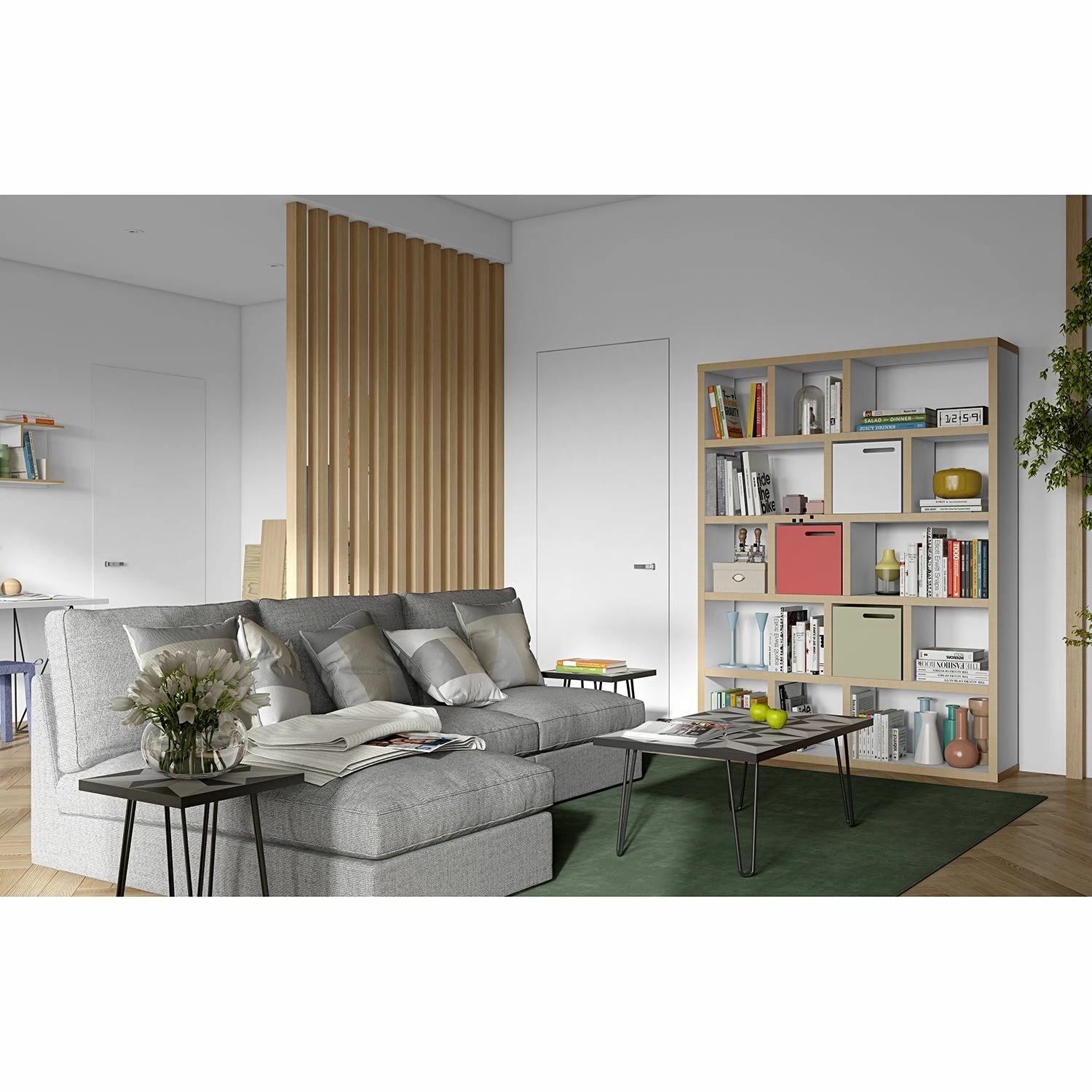 Temahome Regal Berlin - Weiß / Hellbraun - 150 x 198 cm 2 Temahome Regal Berlin - Weiß / Hellbraun - 150 x 198 cm – Bild 2