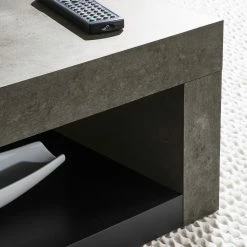 Temahome Couchtisch Detroit - Beton Dekor / Matt Schwarz -WOHNZIMMERMÖBEL Verkäufe 1000095038 201016 13224400192 DETAILS P000000001000095038