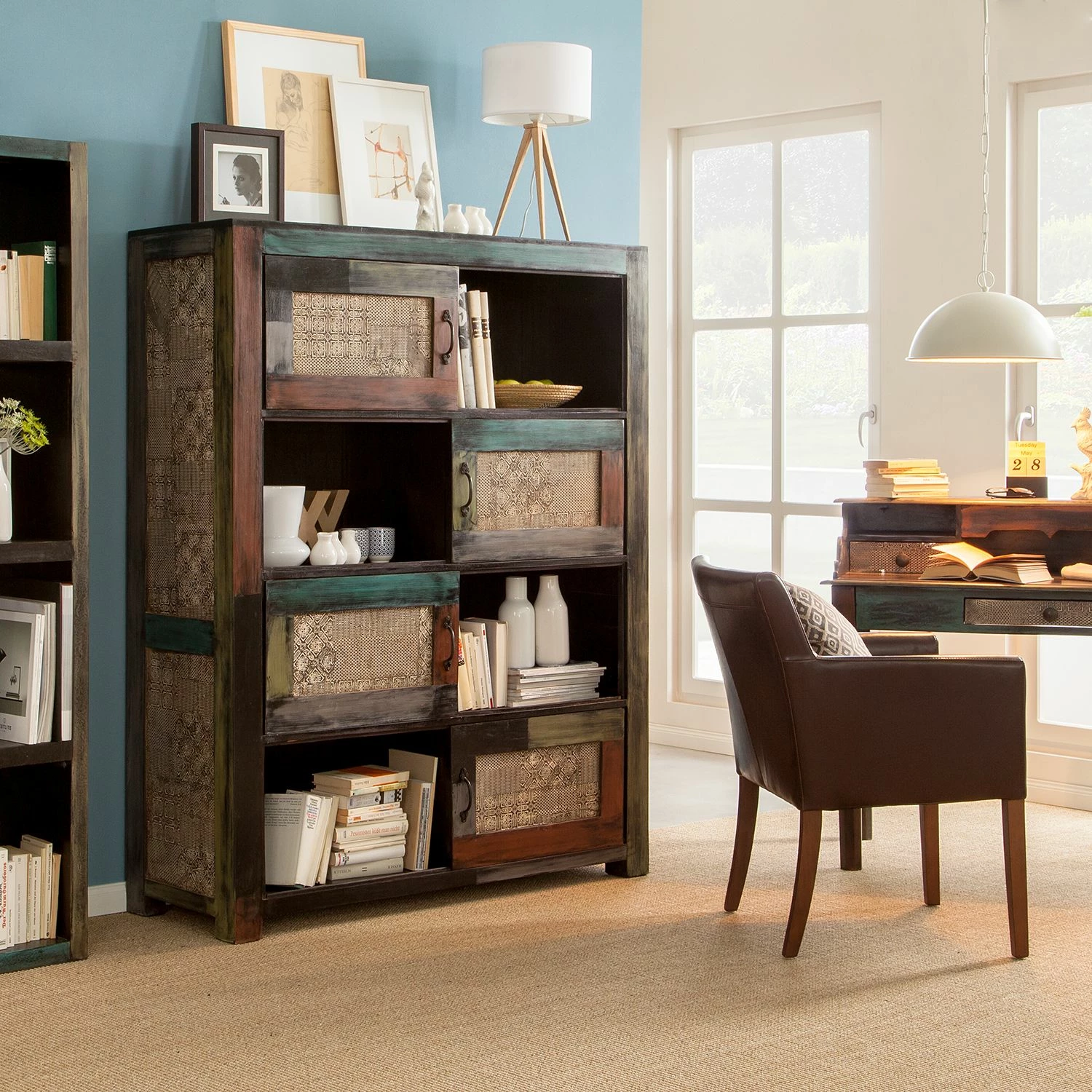 Wolf-Möbel Regal Goa I - Mango teilmassiv - Mango Dunkelbraun 2 Wolf-Möbel Regal Goa I - Mango teilmassiv - Mango Dunkelbraun – Bild 2