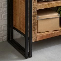 Wolf-Möbel Regal Iron II - Mango massiv / Eisen -WOHNZIMMERMÖBEL Verkäufe 1000104117 191024 17544700031 MOOD DETAILS P000000001000104117 mood