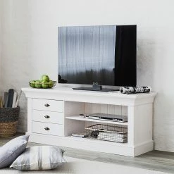 Maison Belfort TV-Lowboard Bergen - Kiefer Weiß -WOHNZIMMERMÖBEL Verkäufe 1000104271 211122 08320300237 MOOD DETAILS P000000001000104271 mood