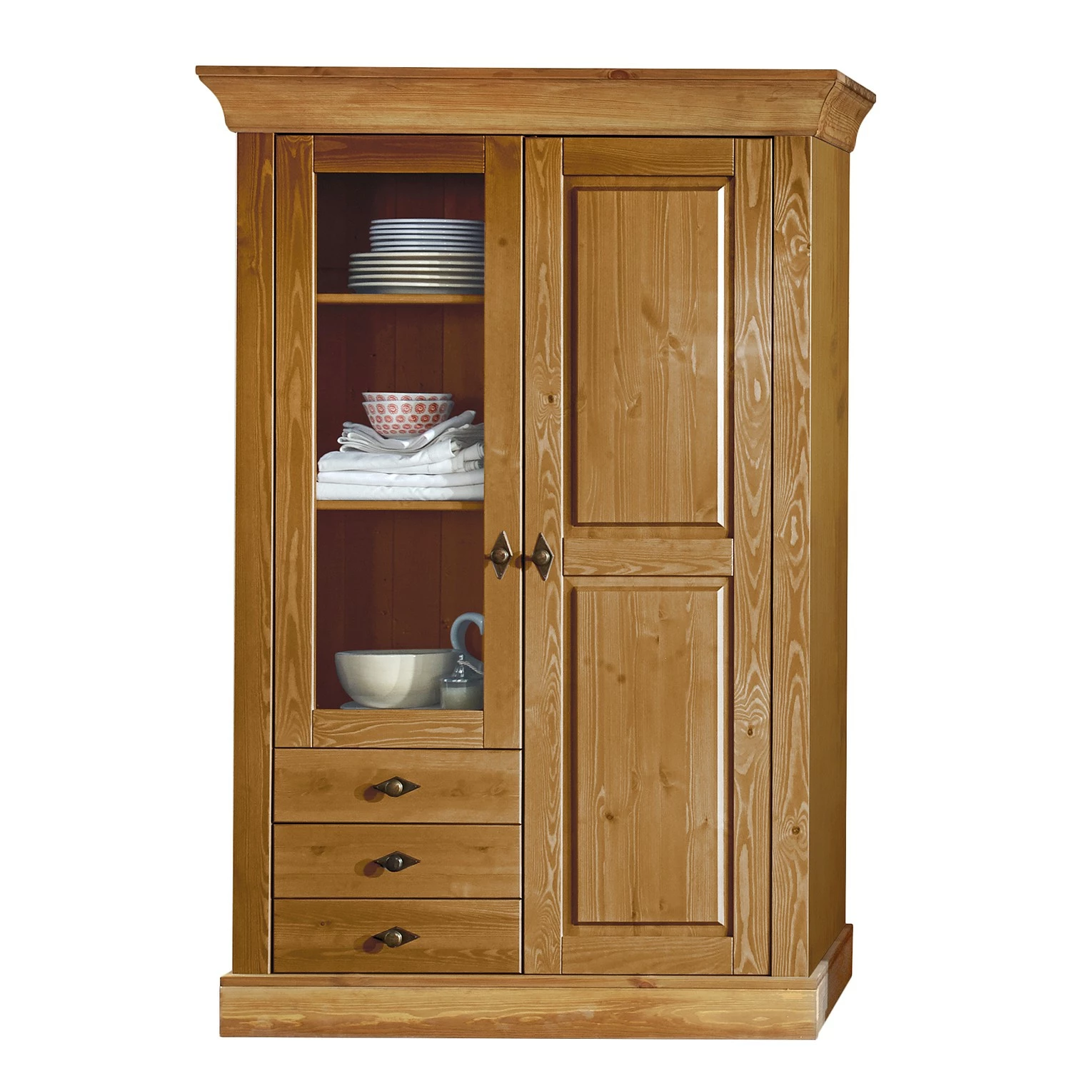 Maison Belfort Wohnwand Bergen (3-teilig) - Kiefer Laugenfarbig 2 Maison Belfort Wohnwand Bergen (3-teilig) - Kiefer Laugenfarbig – Bild 2