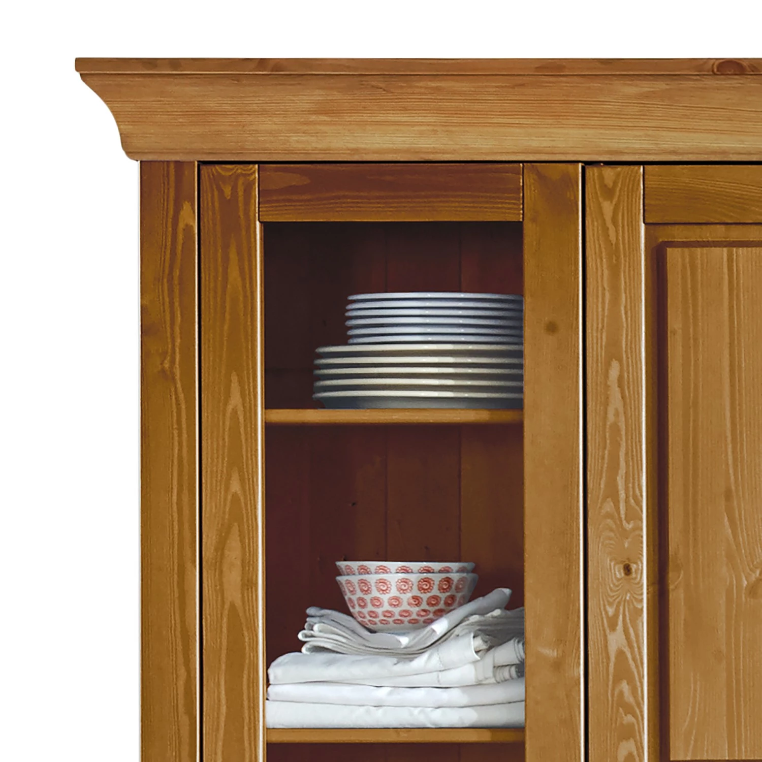 Maison Belfort Vitrinenschrank Bergen - Kiefer Laugenfarbig 3 Maison Belfort Vitrinenschrank Bergen - Kiefer Laugenfarbig – Bild 3