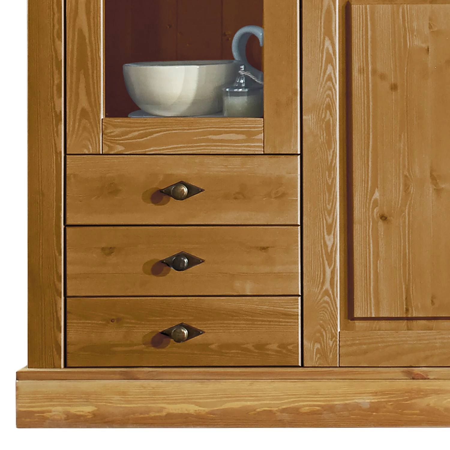 Maison Belfort Vitrinenschrank Bergen - Kiefer Laugenfarbig 4 Maison Belfort Vitrinenschrank Bergen - Kiefer Laugenfarbig – Bild 4