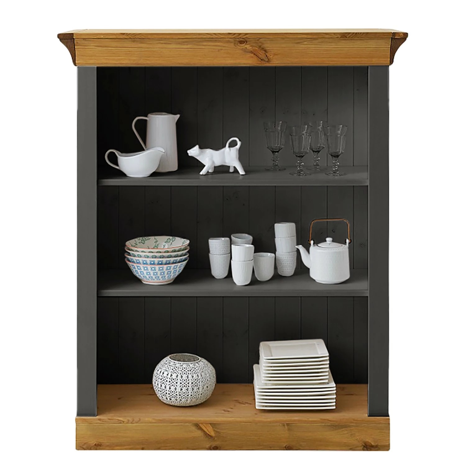 Maison Belfort Regal Bergen II - Kiefer Grau / Kiefer Laugenfarbig 2 Maison Belfort Regal Bergen II - Kiefer Grau / Kiefer Laugenfarbig – Bild 2