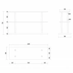 Mørteens Regal Lindholm IV - Weiß - 120 x 72 cm 21 Mørteens Regal Lindholm IV - Weiß - 120 x 72 cm -WOHNZIMMERMÖBEL Verkäufe 1000110750 190925 13055600002 SKETCH DETAILS P000000001000110750 sketch
