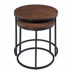 Ars manufacti Beistelltisch Marias II (2er-Set) - Walnuss / Schwarz 12 Ars manufacti Beistelltisch Marias II (2er-Set) - Walnuss / Schwarz -WOHNZIMMERMÖBEL Verkäufe 1000111505 180920 13475004 GALLERYIMAGES P000000001000111505