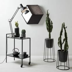 Mooved Servierwagen Enmore - Glas / Metall - Matt Schwarz -WOHNZIMMERMÖBEL Verkäufe 1000112660 181206 17344000002 MOOD GALLERYIMAGES P000000001000112660 mood