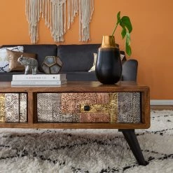 Wolf-Möbel Couchtisch Orient - Akazie massiv / Metall - Mehrfarbig -WOHNZIMMERMÖBEL Verkäufe 1000114111 200706 13202700003 DETAILS P000000001000114111